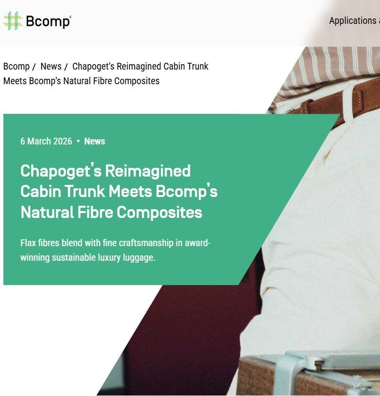 Chapoget au JEC World : la Malle Cabine en lin composite au service du voyage responsable