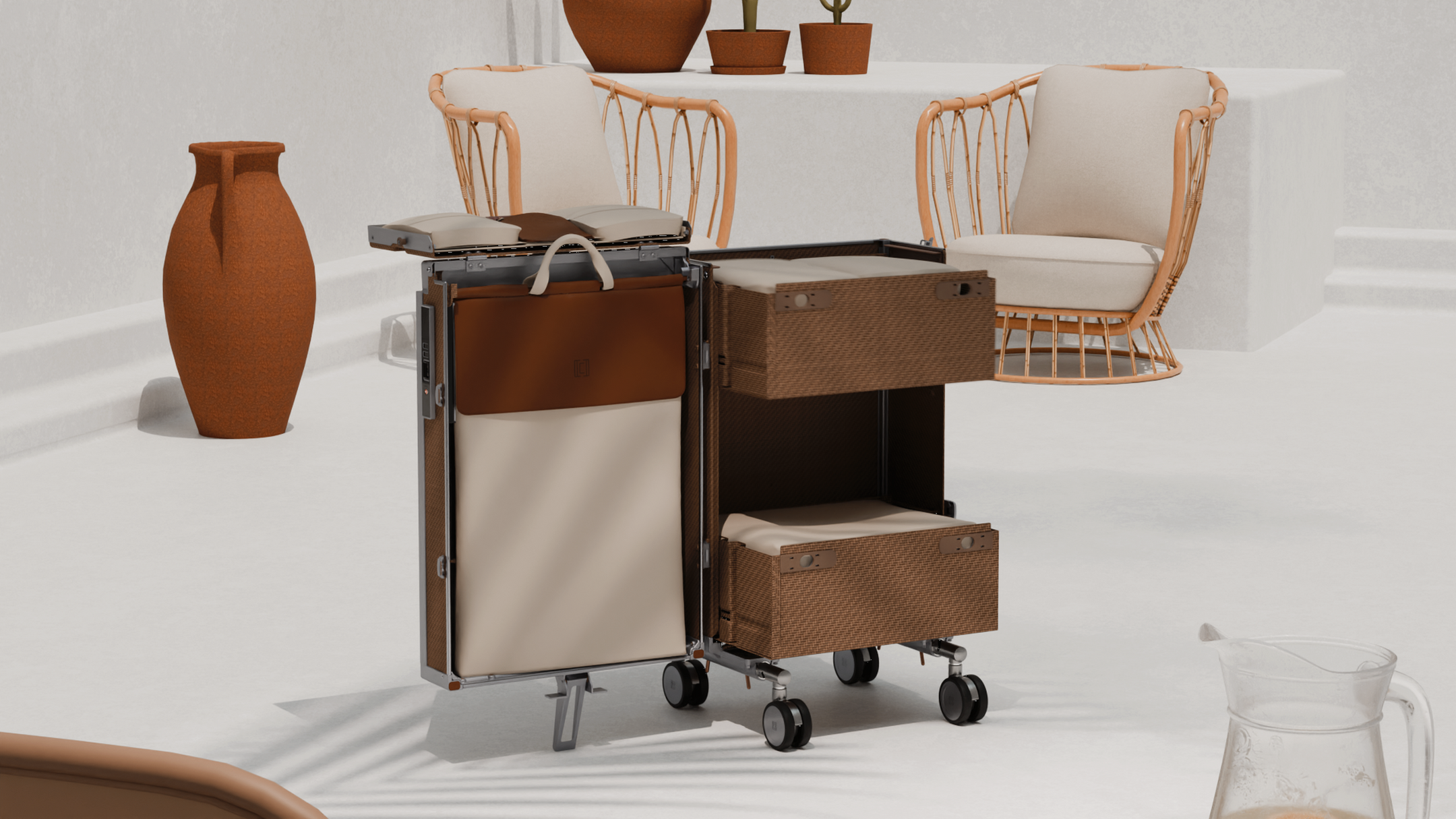 Chapoget animation 3D malle cabine